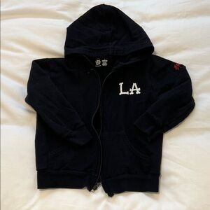 Kids Navy Hoodie Jacket with LA Design